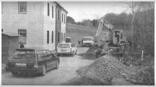 Bau der Wasserversorgung in Neuhausen
